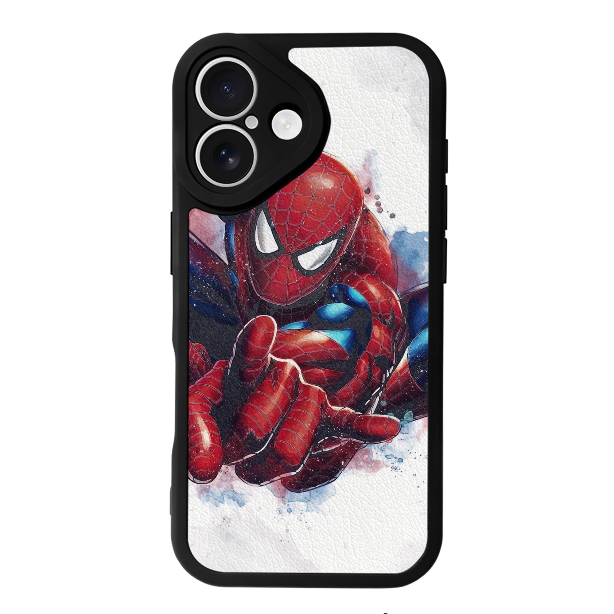 Spider Man スパイダーマン 【iPhone 16シリーズ対応】シリコンスマホケース（レザー調） 材質：シリコン